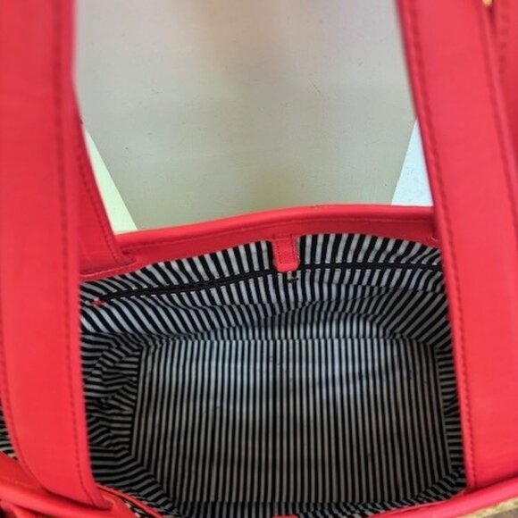 Kate Spade New York BELLE PLACE Woven STRAW BOW TOTE Handbag Purse - Picture 5 of 12